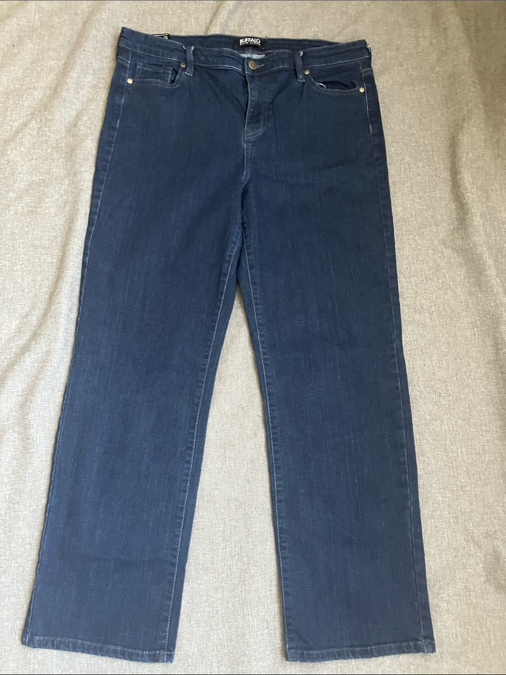 Buffalo David Bitton Dark Blue High Rise Straight-Leg Stretch Denim Size 12/32